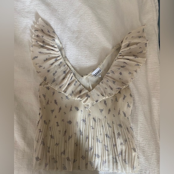 Ganni off-white blouse - Picture 3 of 5